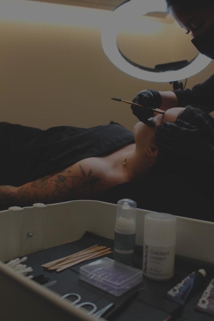 Professional lash and brow styling services creating natural, defined features in Winnipeg